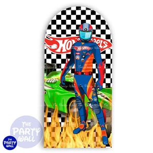 Hot Wheels - Funda para mampara de punta redonda o rectangular Mampara de punta redonda