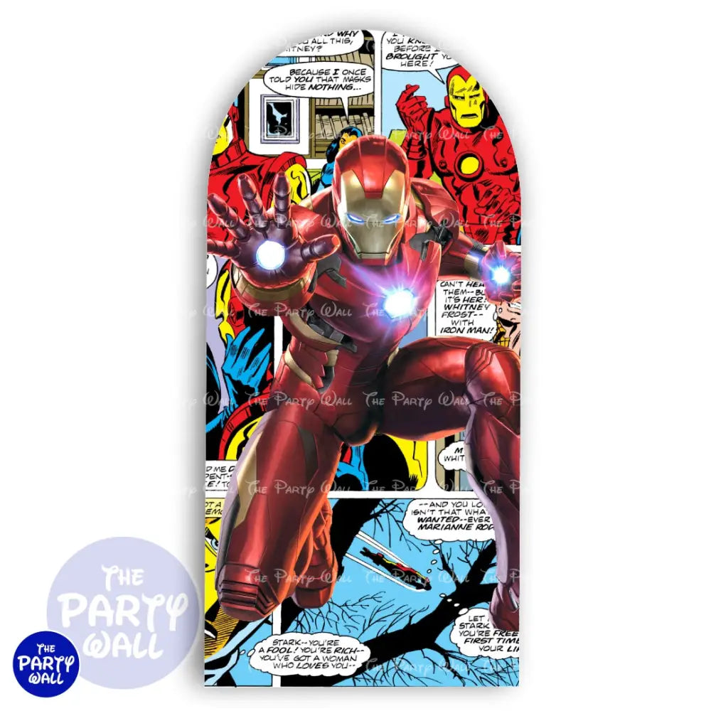 Iron Man - Funda para mampara de punta redonda o rectangular Mampara de punta redonda