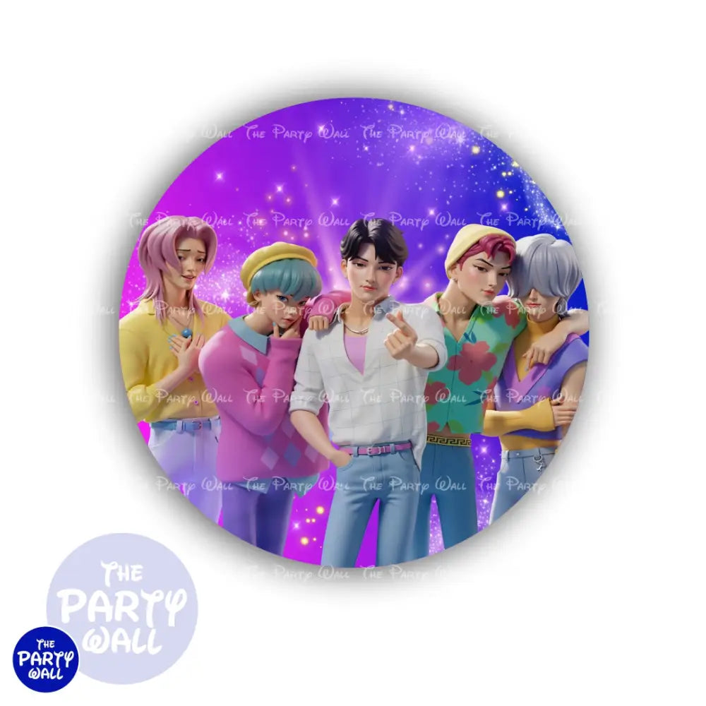 KPop Demon Hunters - Funda para mampara circular Circular