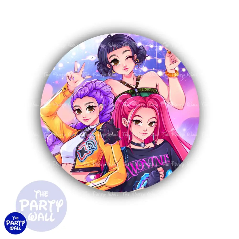 KPop Demon Hunters - Funda para mampara circular Circular