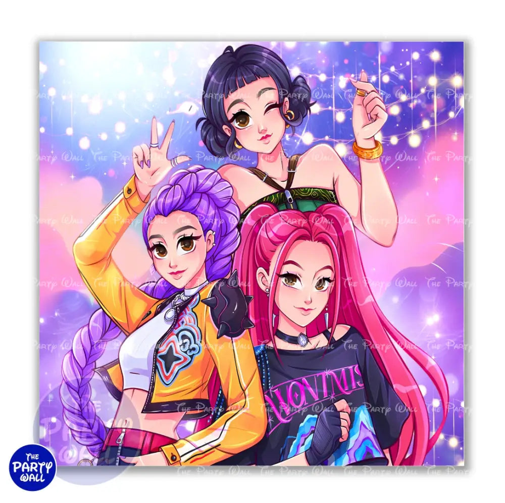 KPop Demon Hunters - Funda para mampara cuadrada o rectangular Cuadrado o Rectangular