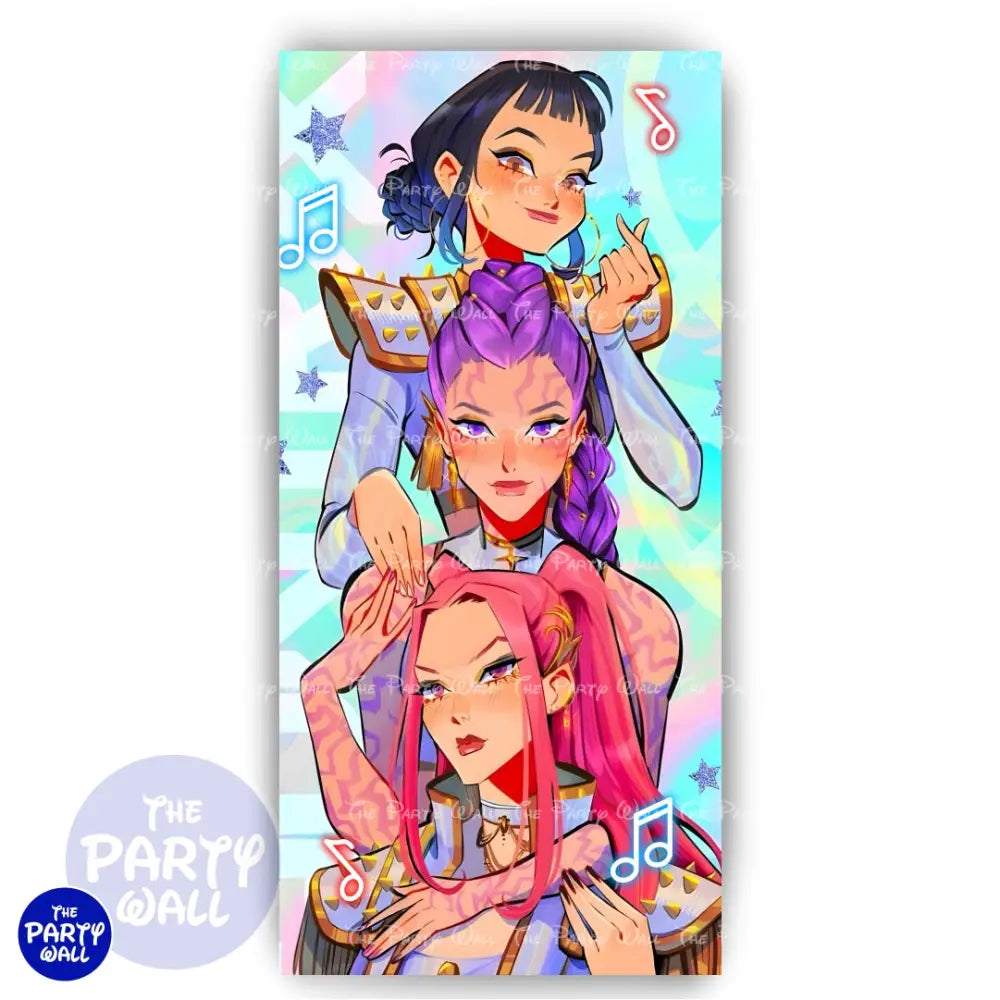 KPop Demon Hunters Funda para mampara de punta redonda o rectangular Mampara de punta redonda