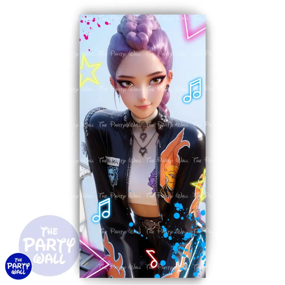 KPop Demon Hunters Funda para mampara de punta redonda o rectangular Mampara de punta redonda