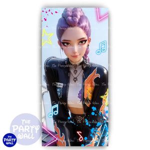 KPop Demon Hunters Funda para mampara de punta redonda o rectangular Mampara de punta redonda