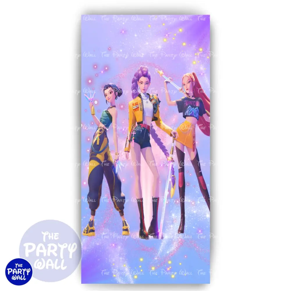 KPop Demon Hunters - Funda para mampara de punta redonda o rectangular Mampara de punta redonda