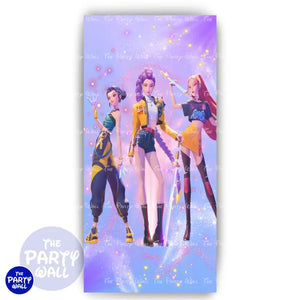 KPop Demon Hunters - Funda para mampara de punta redonda o rectangular Mampara de punta redonda