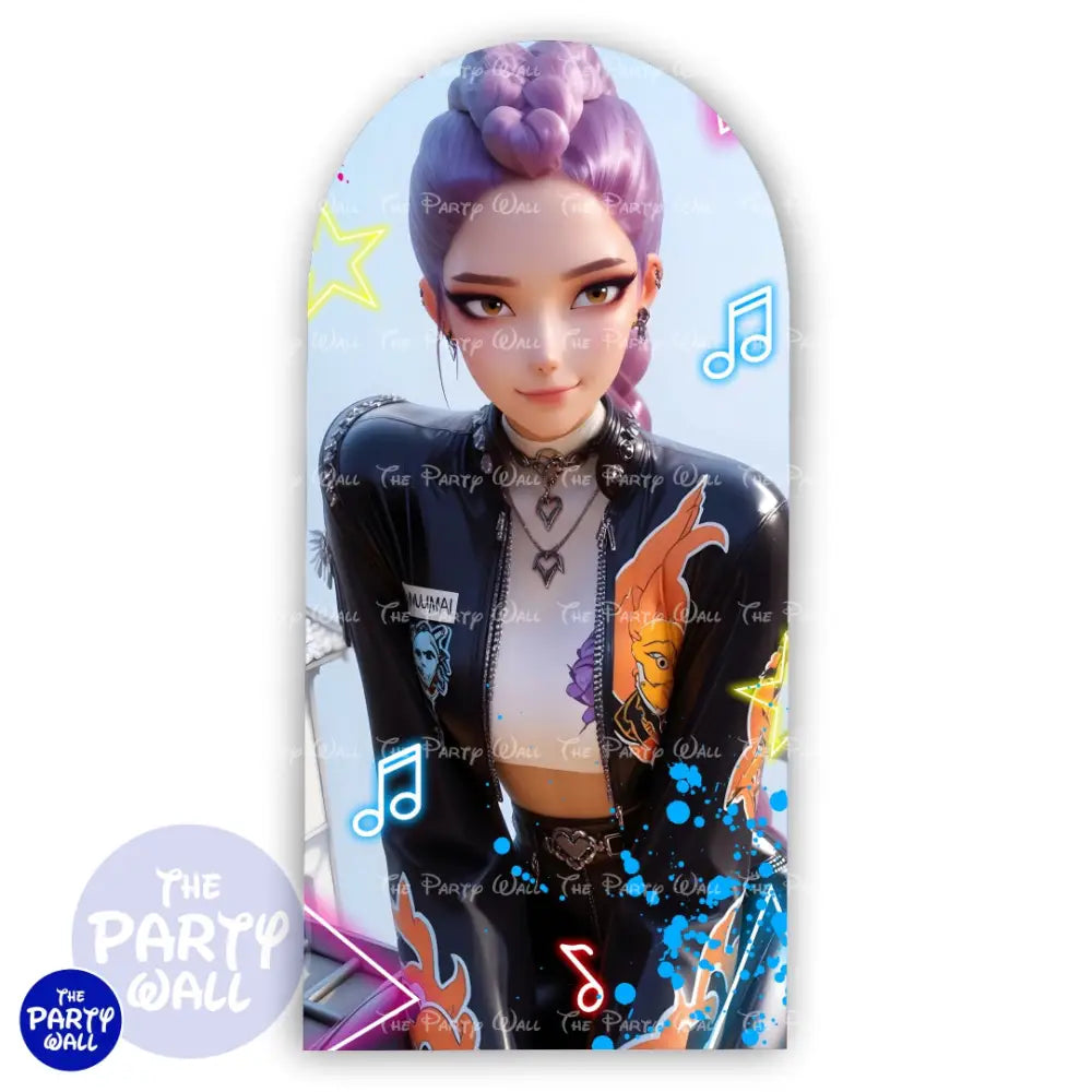 KPop Demon Hunters Funda para mampara de punta redonda o rectangular Mampara de punta redonda