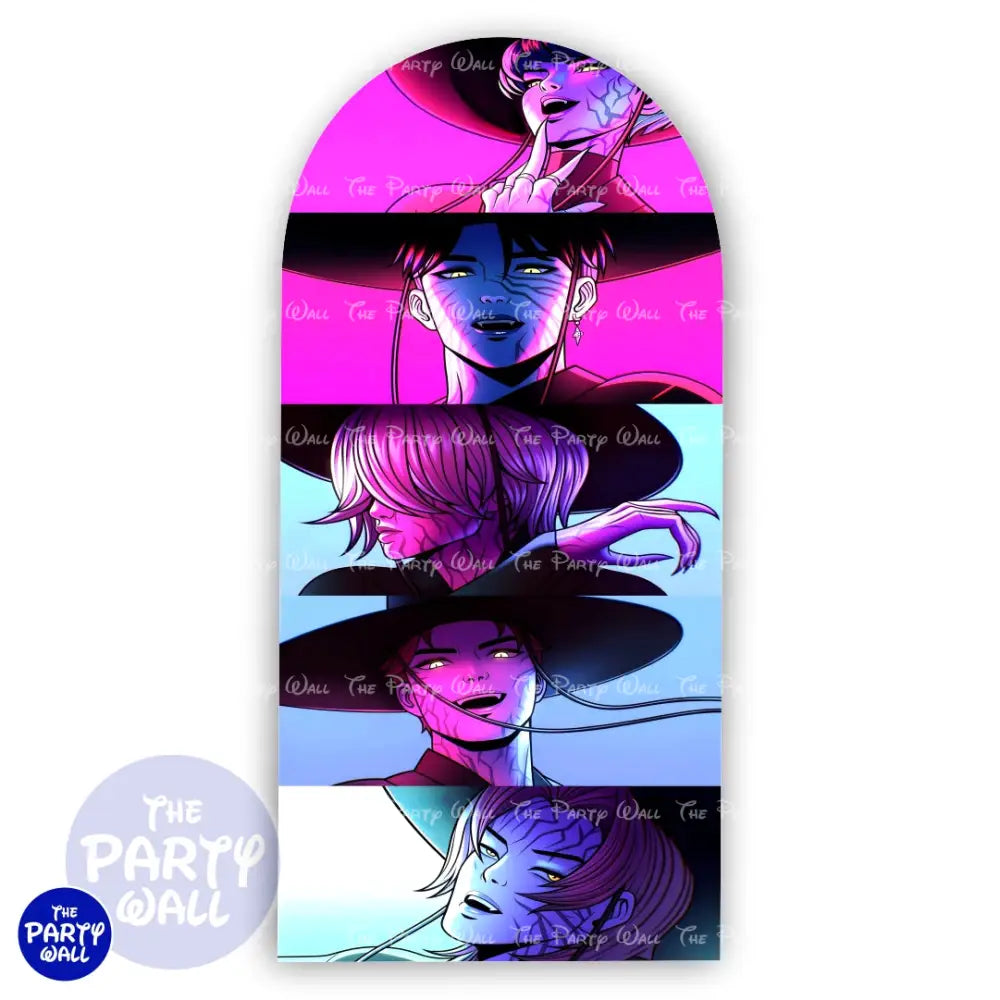 KPop Demon Hunters - Funda para mampara de punta redonda o rectangular Mampara de punta redonda