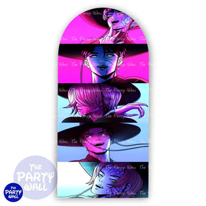 KPop Demon Hunters - Funda para mampara de punta redonda o rectangular Mampara de punta redonda