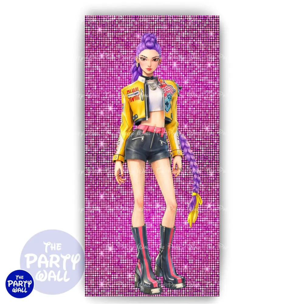 KPop Demon Hunters - Funda para mampara de punta redonda o rectangular - Mampara de punta redonda