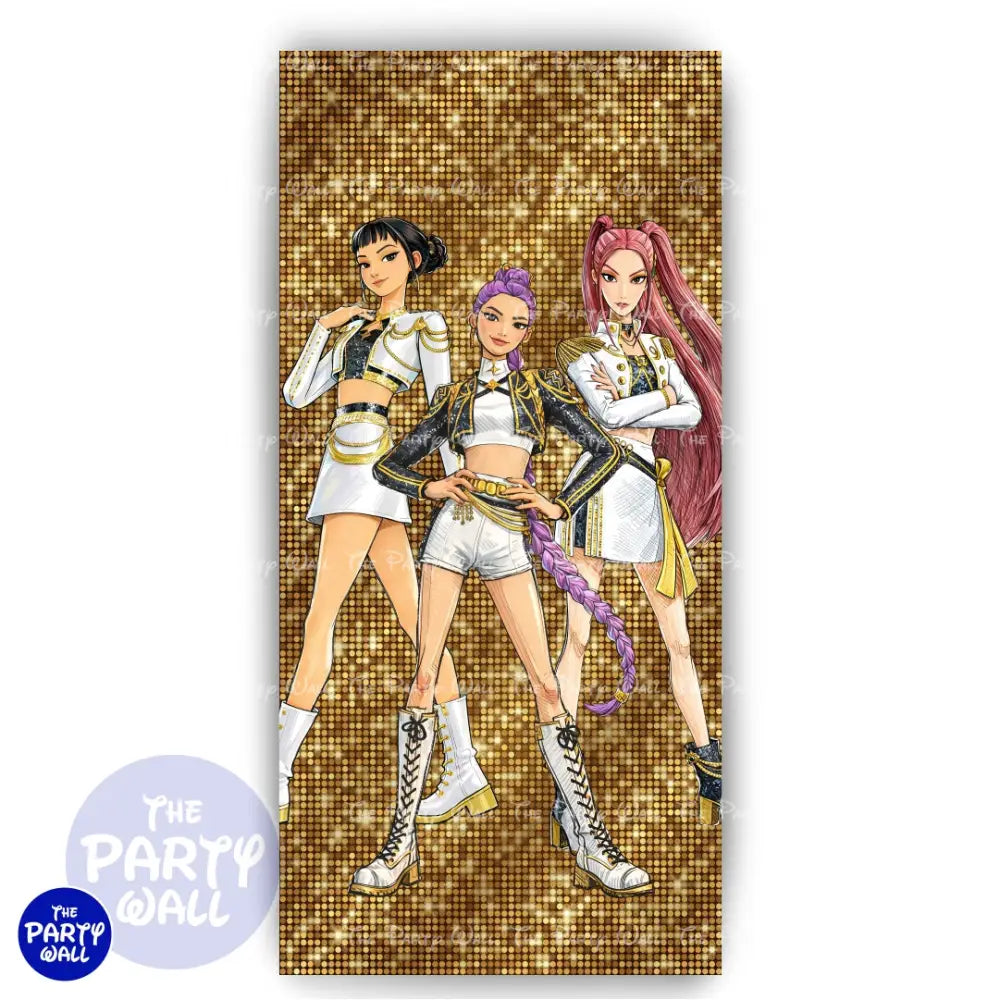 KPop Demon Hunters - Funda para mampara de punta redonda o rectangular - Mampara de punta redonda