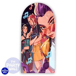 KPop Demon Hunters Funda para mampara de punta redonda o rectangular Mampara de punta redonda