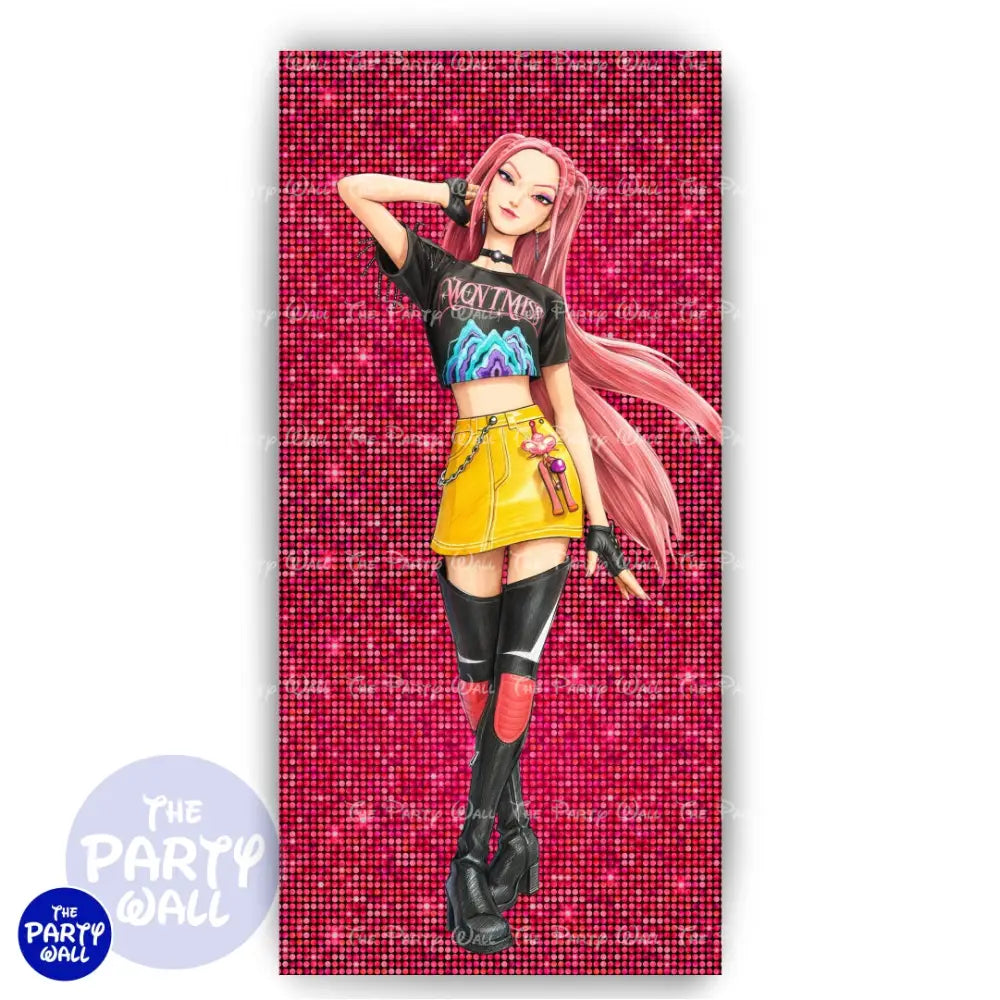 KPop Demon Hunters - Funda para mampara de punta redonda o rectangular - Mampara de punta redonda