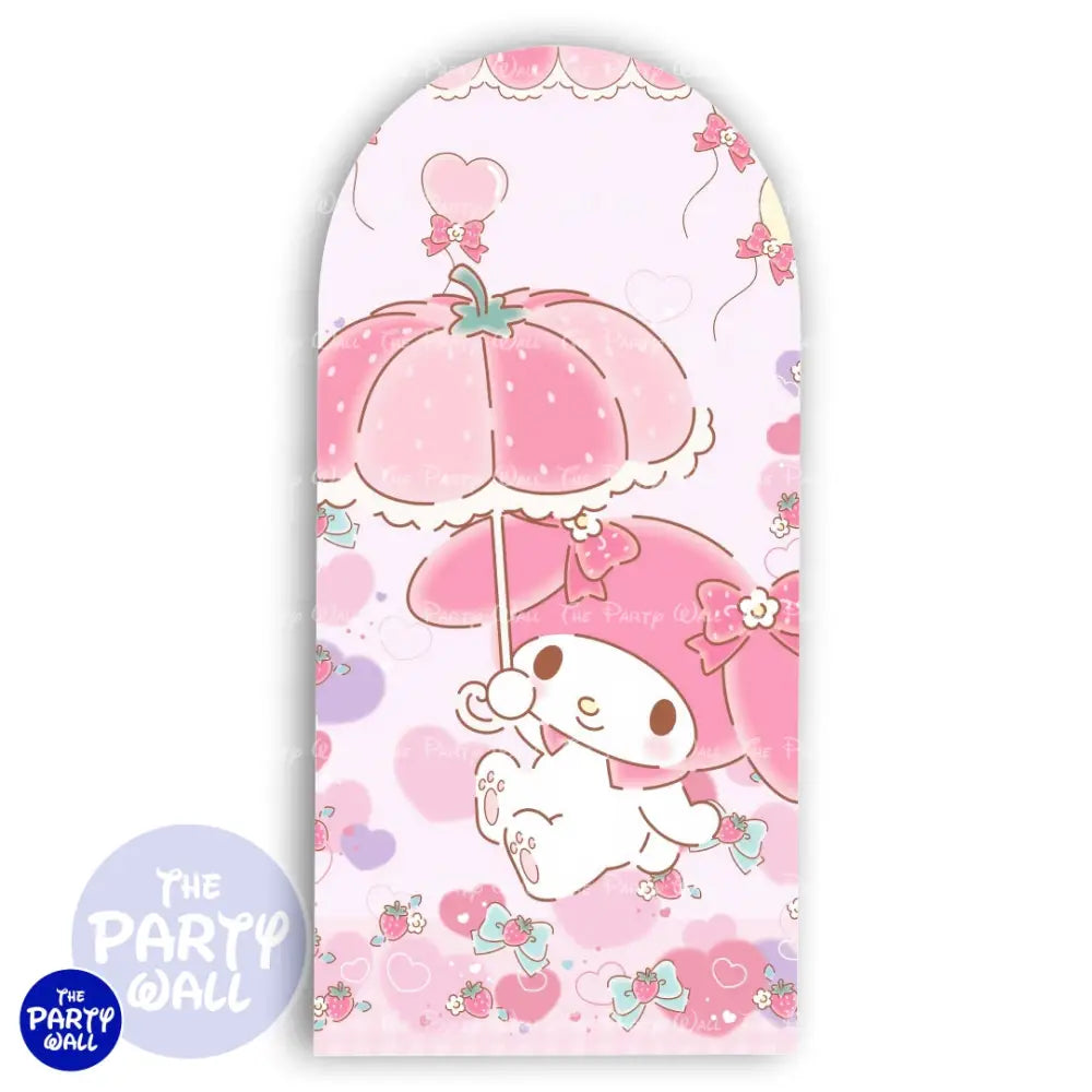 Kuromi y Melody - Funda para mampara de punta redonda o rectangular Mampara de punta redonda