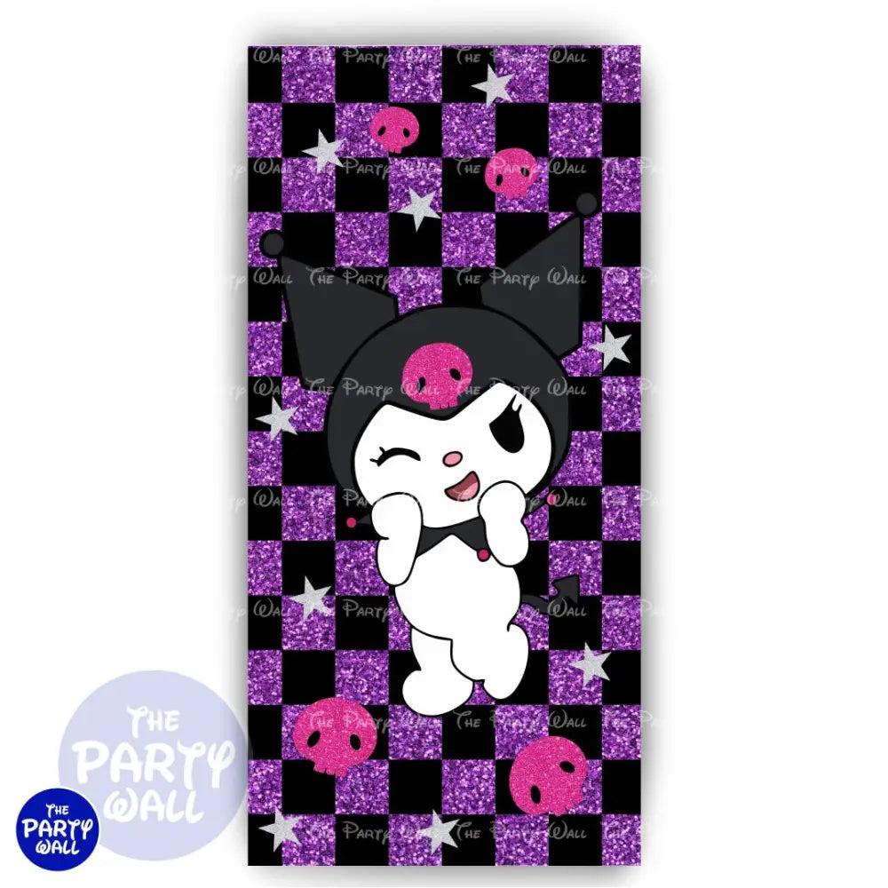 Kuromi y Melody - Funda para mampara de punta redonda o rectangular Mampara de punta redonda