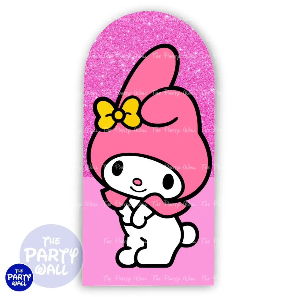 Kuromi y Melody - Funda para mampara de punta redonda o rectangular Mampara de punta redonda