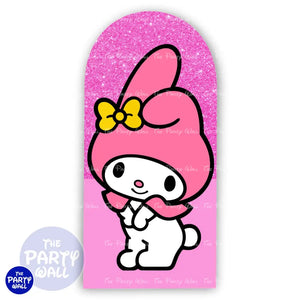 Kuromi y Melody - Funda para mampara de punta redonda o rectangular Mampara de punta redonda