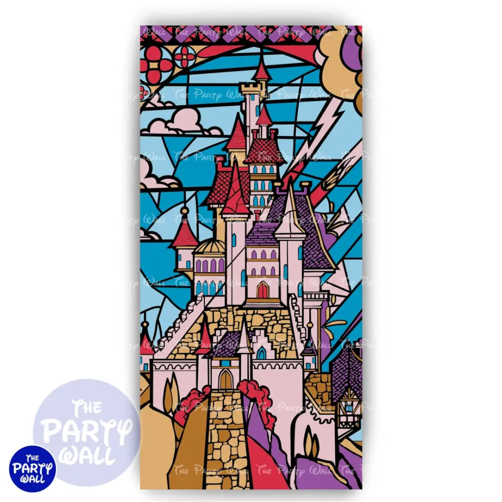 La Bella y la Bestia - Funda para mampara de punta redonda o rectangular Mampara de punta redonda