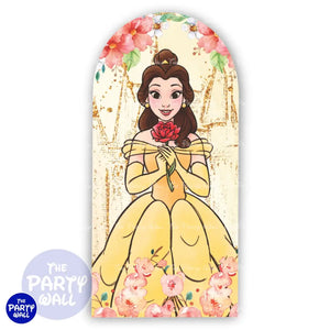 La Bella y la Bestia - Funda para mampara de punta redonda o rectangular Mampara de punta redonda