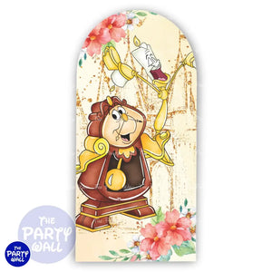 La Bella y la Bestia - Funda para mampara de punta redonda o rectangular Mampara de punta redonda