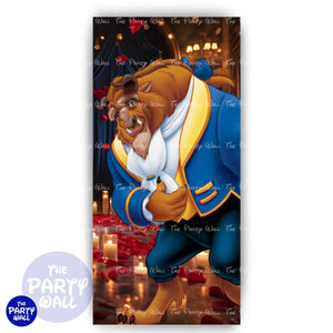 La Bella y la Bestia - Funda para mampara de punta redonda o rectangular Mampara de punta redonda