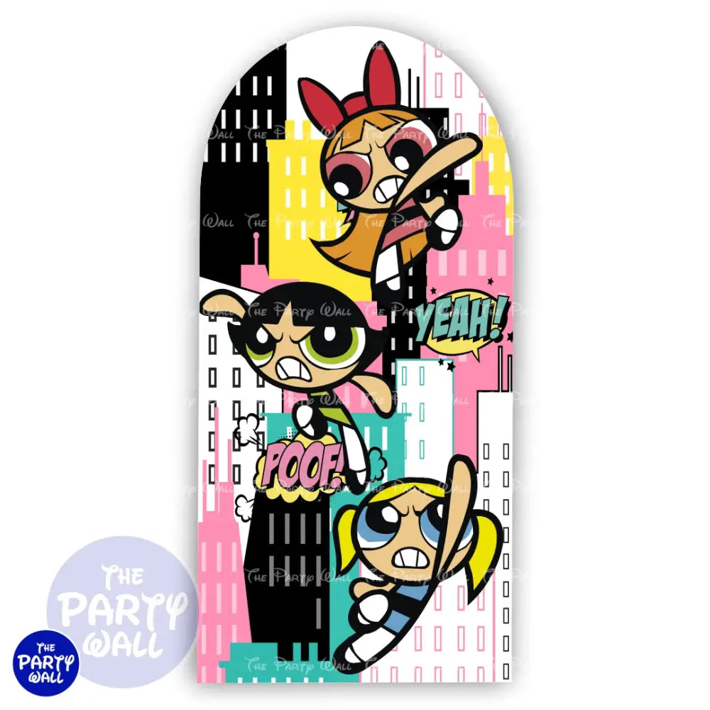 Las Chicas Superpoderosas - Funda para mampara de punta redonda o rectangular Mampara de punta redonda