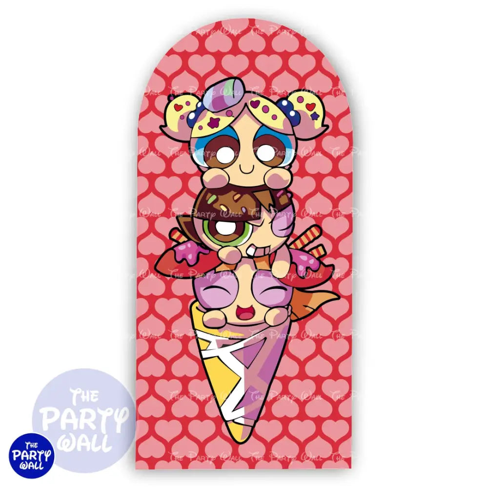 Las Chicas Superpoderosas - Funda para mampara de punta redonda o rectangular Mampara de punta redonda