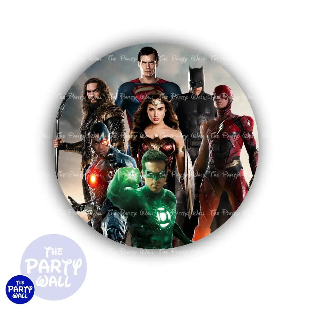 Liga de la Justicia - Funda para mampara circular Circular