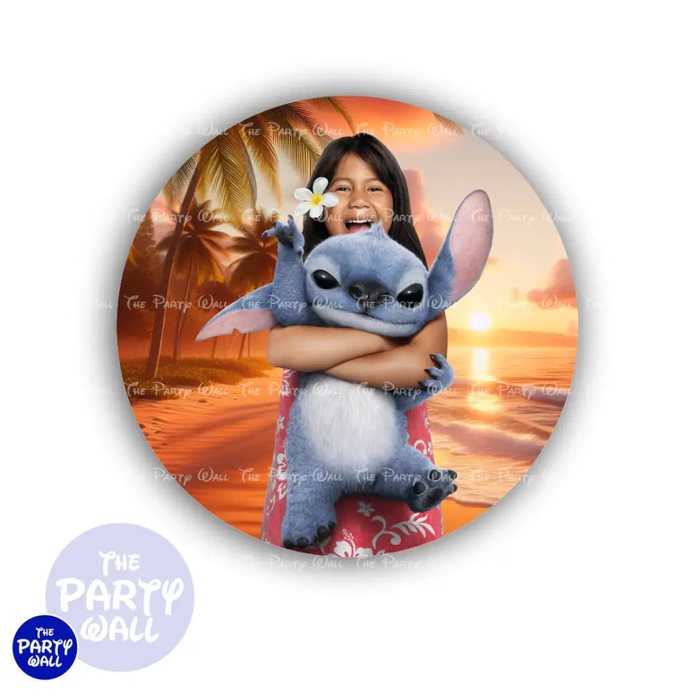 Lilo y Stitch - Funda para mampara circular Circular