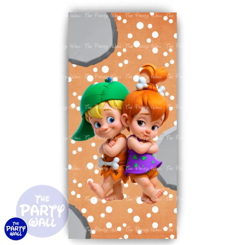 Los Picapiedra - Funda para mampara de punta redonda o rectangular Mampara de punta redonda