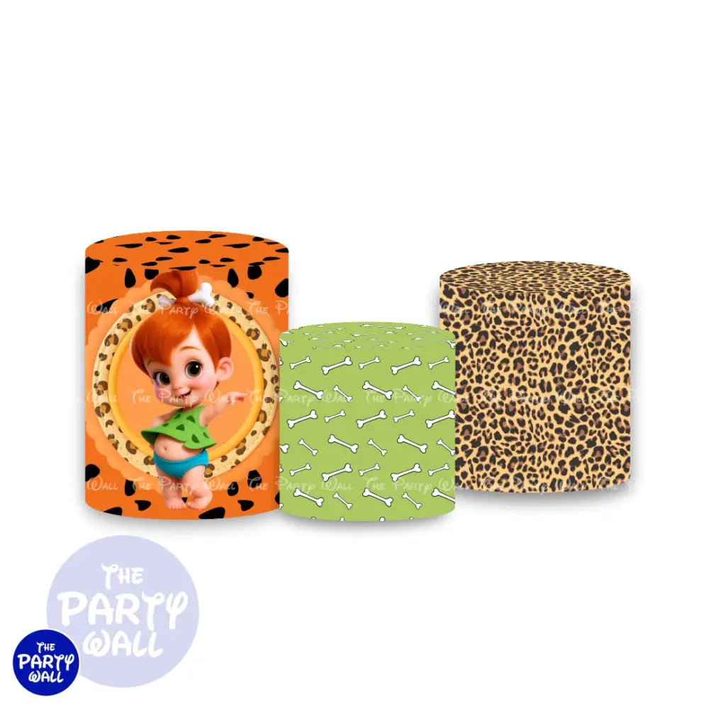 Los Picapiedra - Fundas para cilindros 60x33,55x30,50x27 cm (1.96x1.08,1.80x0.98,1.64x0.88 ft) Cilindros