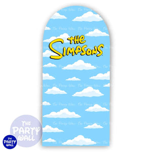 Los Simpsons - Funda para mampara de punta redonda o rectangular Mampara de punta redonda