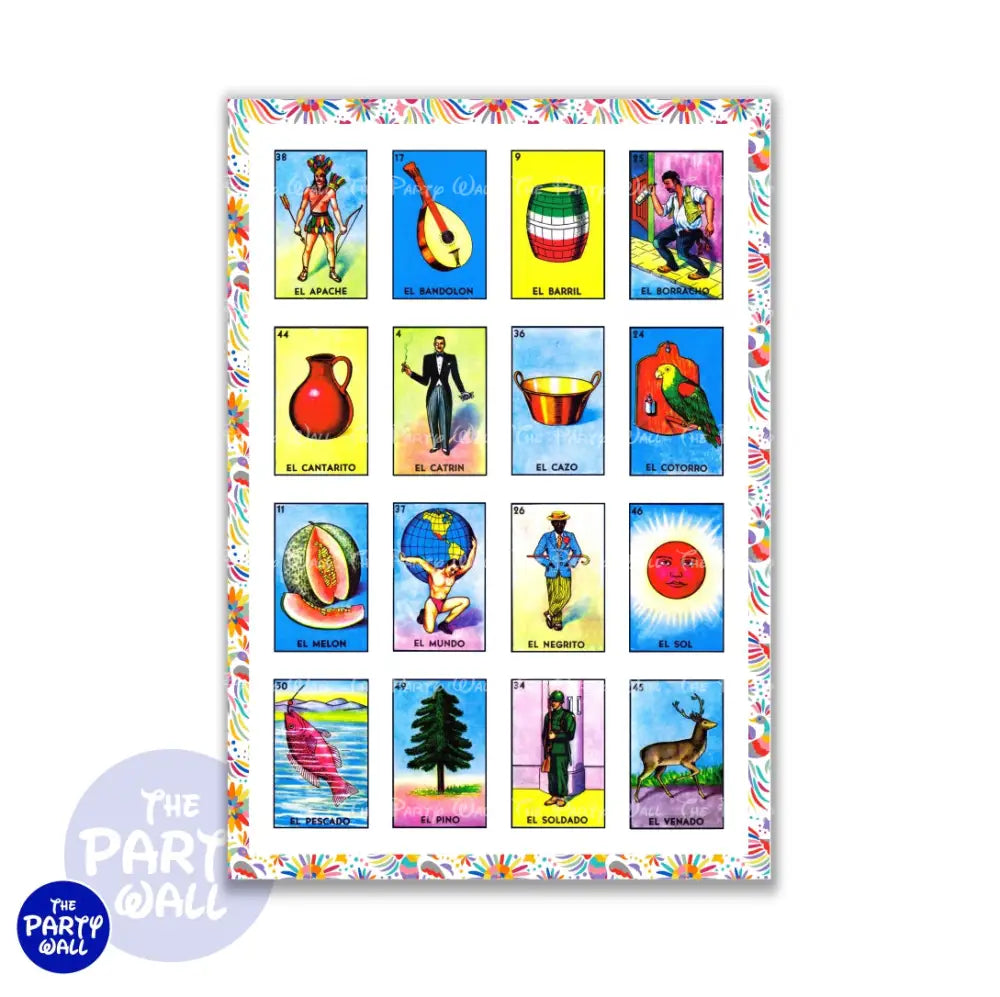 Lotería Mexicana - Funda para mampara cuadrada o rectangular - Cuadrado o Rectangular