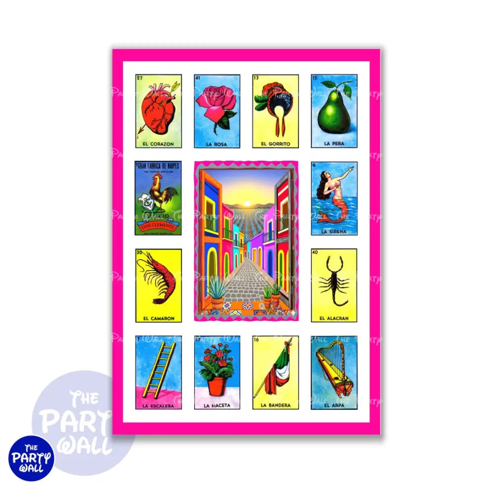 Lotería Mexicana - Funda para mampara cuadrada o rectangular - Cuadrado o Rectangular
