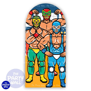 Lucha Libre - Funda para mampara de punta redonda o rectangular Mampara de punta redonda
