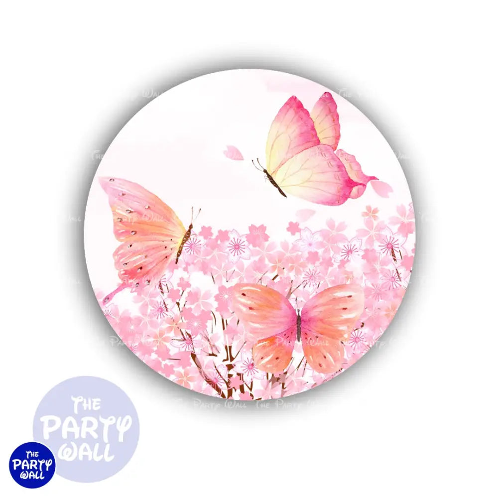 Mariposas - Funda para mampara circular Circular