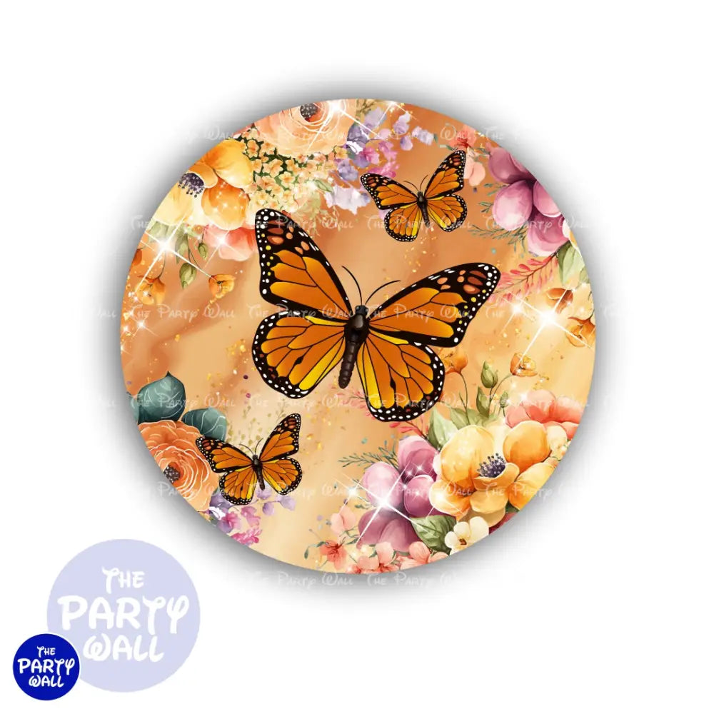 Mariposas - Funda para mampara circular Circular