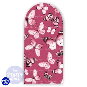 Mariposas - Funda para mampara de punta redonda o rectangular Mampara de punta redonda