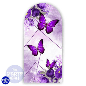 Mariposas - Funda para mampara de punta redonda o rectangular Mampara de punta redonda