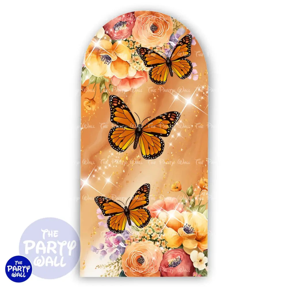 Mariposas - Funda para mampara de punta redonda o rectangular Mampara de punta redonda