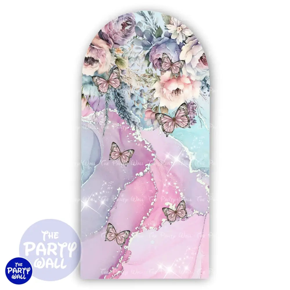 Mariposas - Funda para mampara de punta redonda o rectangular Mampara de punta redonda