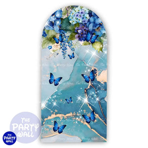 Mariposas - Funda para mampara de punta redonda o rectangular Mampara de punta redonda