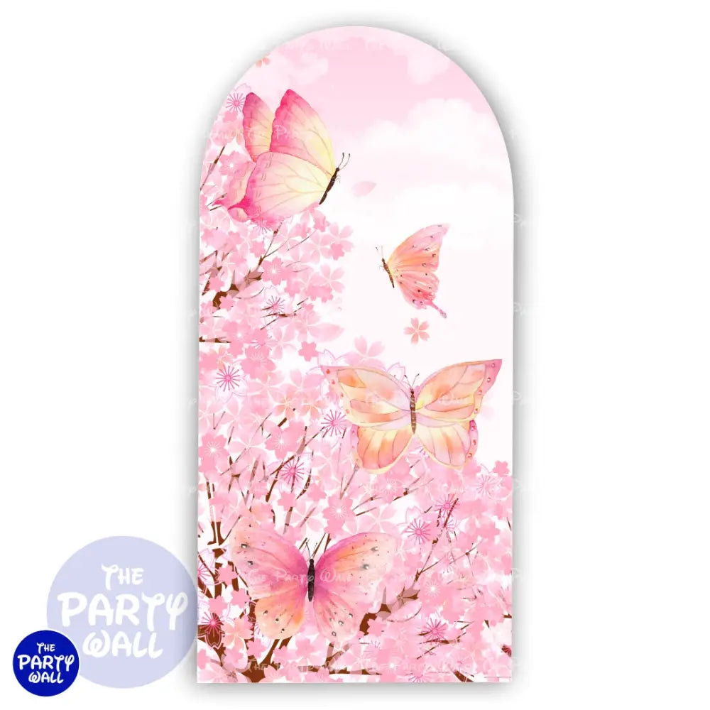 Mariposas - Funda para mampara de punta redonda o rectangular Mampara de punta redonda