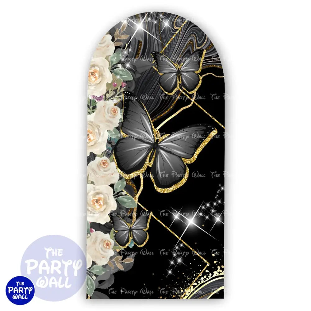 Mariposas - Funda para mampara de punta redonda o rectangular Mampara de punta redonda