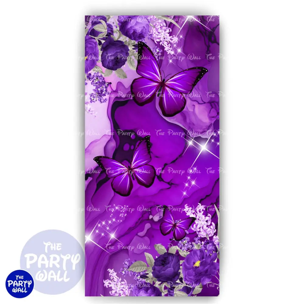 Mariposas - Funda para mampara de punta redonda o rectangular Mampara de punta redonda