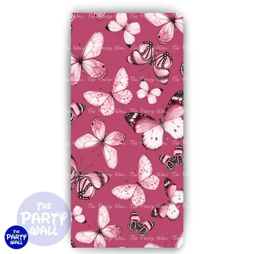 Mariposas - Funda para mampara de punta redonda o rectangular Mampara de punta redonda