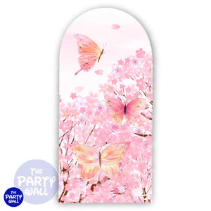 Mariposas - Funda para mampara de punta redonda o rectangular Mampara de punta redonda