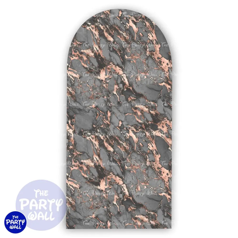 Mármol - Funda para mampara de punta redonda o rectangular Mampara de punta redonda