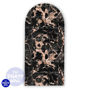 Mármol - Funda para mampara de punta redonda o rectangular Mampara de punta redonda