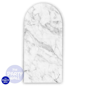 Mármol - Funda para mampara de punta redonda o rectangular Mampara de punta redonda